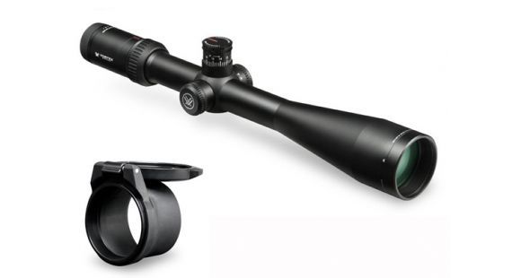 Image of Vortex Viper HS LR 6-24x50 mm Rifle Scope, 30 mm Tube, First Focal Plane, Black, Hard Anodized, Non-Illuminated XLR MOA Reticle, MOA Adjustment, w/ Vortex Defender Flip Cap, VHS-4315-LR-KIT1
