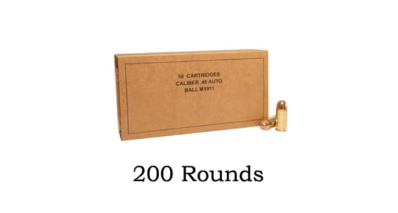 Image of Winchester Service Grade Ammunition, .45 Auto, 230 Grain Full Metal Jacket, Brass Case, 200-Rounds, SG45W