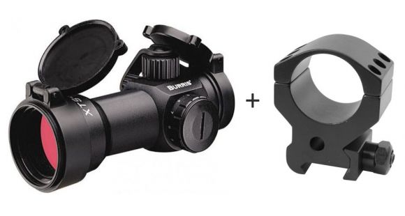 Image of Burris 300205 XTS-135 1X-30mm Xtreme Tactical SpeedDot Sight, w/ Burris XTR Xtreme Tactical Picatinny Rail 30mm Ring, Single - High 420165