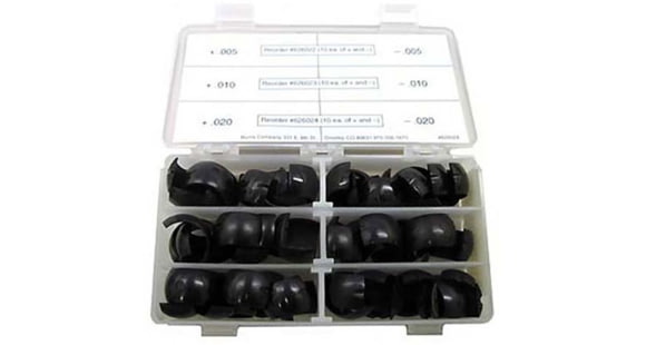 Image of Burris Gunsmith Kit of 1 Inch Signature Offset Inserts- Ten inserts each of +/-.005 In., +/-.010In., and +/-.020In., Black, 626024