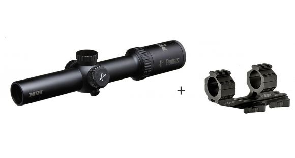 Image of Burris MTAC 1-4x24 mm Rifle Scope, 30 mm Tube, Second Focal Plane, Black, Matte, Red Ballistic Plex CQ Reticle, MOA Adjustment, w/ P.E.P.R Mount, 200437-KIT