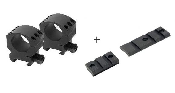 Image of Burris XTR Xtreme Tactical Rings 1 Inch, Medium 1in, w/ Burris XTB Weaver-style Solid Steel Bases Remington 700, 420181-KIT