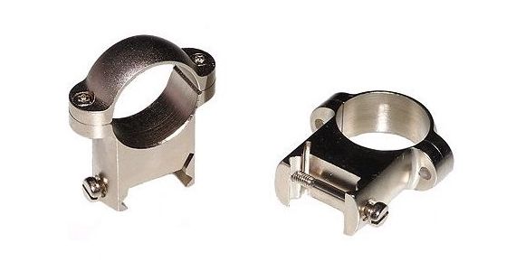 Image of Burris Zee 1in Steel Rifle Scope Rings Rings - Medium, Nickel, 420085