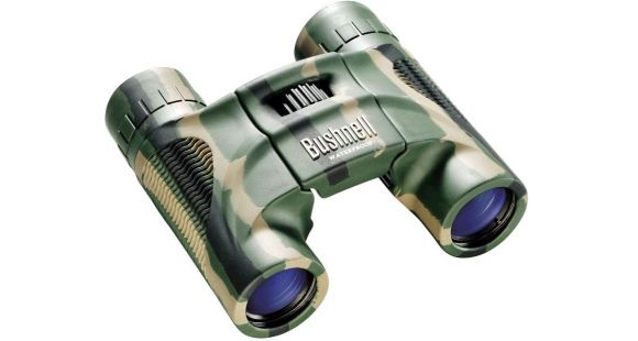 Image of Bushnell H2O 10x25 Roof BaK-4 Prism Waterproof Forproof Binoculars, Camo, Clam Package 131006