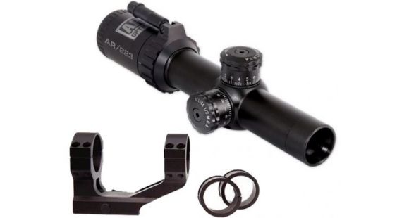 Image of Bushnell AR Optics 1-4x24 First Focal Plane Illum, BDC Reticle with Millett 1 Inch to 30 mm Scope Mount