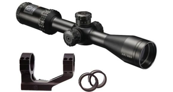 Image of Bushnell AR Optics 3-12x40 Rifle Scope w/ BDC Reticle with Millett 1 Inch to 30 mm Scope Mount