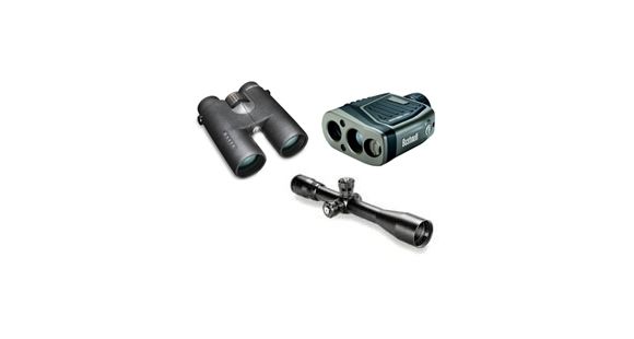 Image of Bushnell Elite Package - Bushnell Elite 2.5-16x42 Matte Argon 30mm Rifle Scope, MilDot Reticle ET2164 w/ Bushnell Elite Rangefinder 205110 and Binocular 620142ED