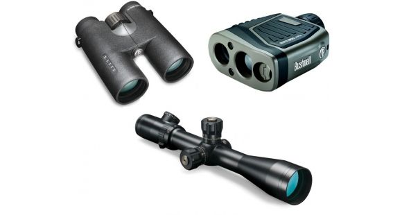 Image of Bushnell Elite Package - Bushnell Elite Tactical 3-12x44mm Rifle Scope, BTR-Mil Reticle ET3124FJ w/ Bushnell Elite Rangefinder 205110 and Binocular 620142ED