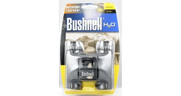 Image of Bushnell H20 12x25 Folding, Black Binoculars, Clam Pack 131205C