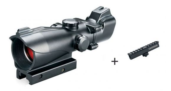 Image of Bushnell Trophy 1x32 T-Dot Red &amp; Green Scope w/ Leupold Carry Handle Mount, 730132P-KIT