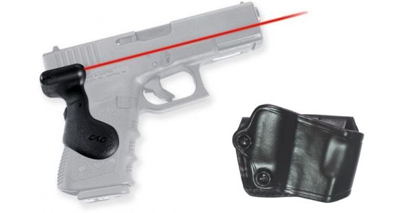 Image of Crimson Trace Compact For Glock Laser Gun Grip, GOULD, Gen 3 Grip and Leather Holster Combo LG-619H GOULD
