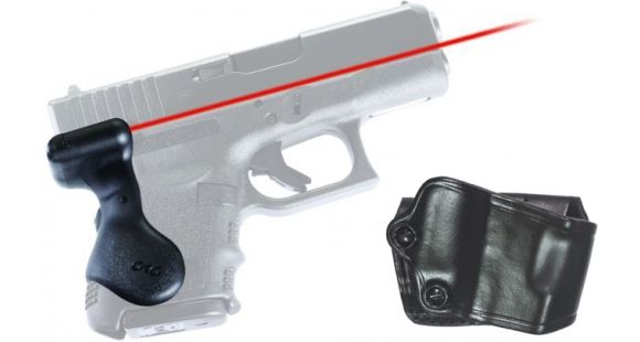 Image of Crimson Trace Gen 3 Sub-Compact For Glock Laser Grip, GOULD, Grip and Leather Holster Combo LG-626H GOULD