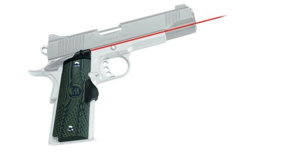 Image of Crimson Trace Master Series Red Laser Grip for 1911 Full-Size, Green G10 Handle, LG-910