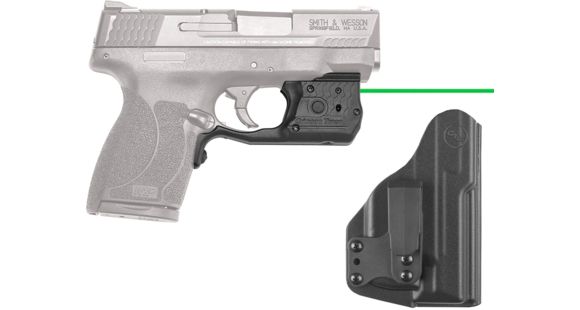 Image of Crimson Trace Laserguard Pro Green Laser / 150 Lumen LED White Light for Smith and Wesson M/P 45 Shield w/ BladeTech IWB Holster, LL-808G-HBT