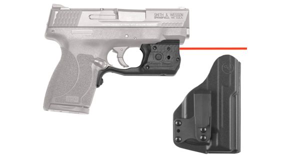 Image of Crimson Trace Laserguard Pro Red Laser / 150 lumen LED white light for Smith and Wesson M/P 45 Shield w/ BladeTech IWB Holster, LL-808-HBT
