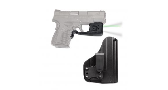 Image of Crimson Trace Laserguard Pro for Springfield XD-S with BladeTech IWB Holster, Green, Clam Pack, LL-802G-HBT-S
