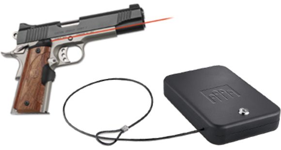 Image of Crimson Trace Master Series LaserGrip Walnut Laser Sight Grip for 1911 Government / Commander &amp; Nanovault NV 200 Hand Gun Safe