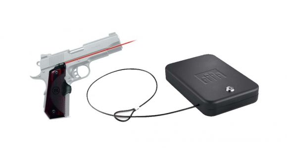 Image of Crimson Trace Master Series Rosewood LG 903 1911 Bobtail Government/Commander &amp; Nanovault NV 200 Hand Gun Safe