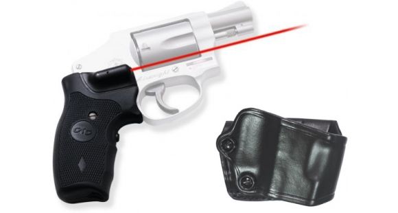 Image of Crimson Trace Smith &amp; Wesson J Frame Lasergrips, GOULD, Grip and Leather Holster Combo, LG-305H GOULD