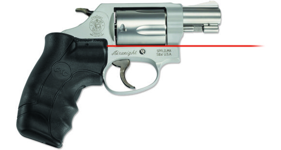 Image of Crimson Trace Smith and Wesson J-Frame Revolver Round Butt Lasergrip Red Laser Sight LG-350 DEMO