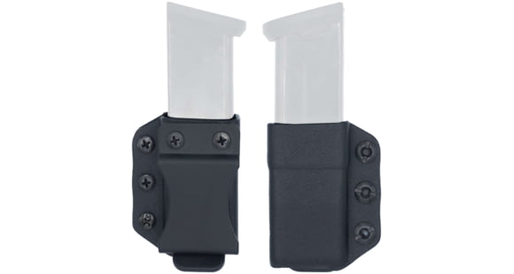 Image of DeSantis A100 Persuader Mag Pouch, Double Stack, Kydex, Belt Clip, Ambidextrous, Black, A100KJJJZ