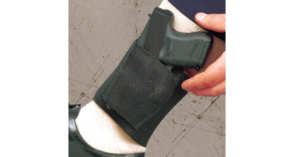 Image of DeSantis Apache Ankle Rig Holster, Fits Most Large Autos, Glock 45, SIG Sauer P320 XCompact, Left Hand, Nylon, Black, 062BBLAZ0