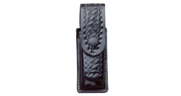 Image of DeSantis Black - Plain - Single Magazine Pouch With Flap - Nickel Snap U49BJHHZ1