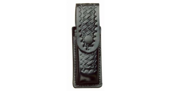 Image of DeSantis Single Magazine Pouches, Double Stack 9mm/40cal Magazines, Black Snap Closure, Ambidextrous, Basketweave, Black, U49BLGGZ3