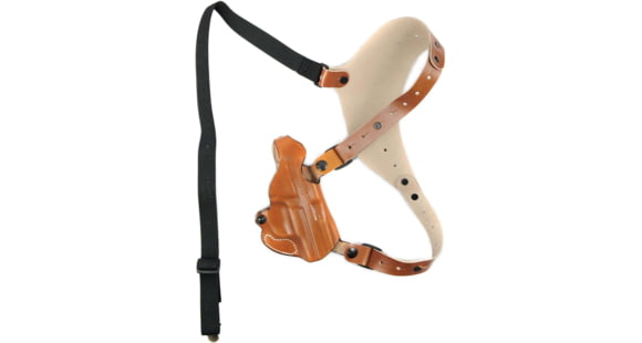 Image of DeSantis C.E.O. Shoulder Rig Leather Holsters, Glock 17, 19, 22, 23, 26, 27, 36, 19X, 45, Right Hand, Plain, Tan, 11ZTAB2Z0