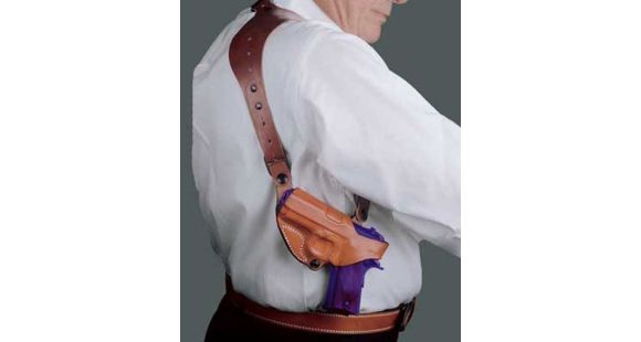 Image of DeSantis C.E.O. Shoulder Rig Holster - Left, Tan, Unlined 11ZTB90Z0 - Sig P220/220R/226/226R/239