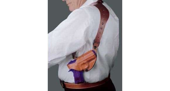 Image of DeSantis C.E.O. Shoulder Rig Holster - Right, Tan, Unlined 11ZTA90Z0 - Sig P220/220R/226/226R/239