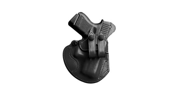 Image of DeSantis Cozy Partner Leather IWB Holster, Springfield Armory XD-E 3.3in .45 ACP/Springfield Armory XD-E 3.3in 9mm, Left Hand, Plain, Black, 028BB7GZ0