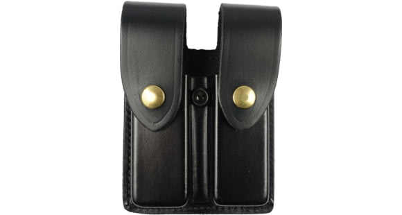 Image of DeSantis Double Magazine Pouches, Colt Government Model 45, Commander, Ruger P90, SIG P220, S&amp;W 45-06/66, 10-06/66, 645, 45-16, Brass Snap Closure, Ambidextrous, Plain, Black, U41BJLLZ2