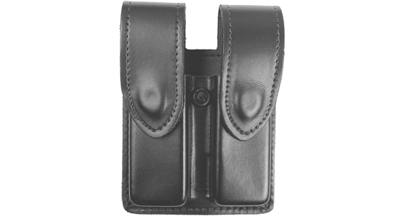 Image of DeSantis Double Magazine Pouches, Beretta 92 CPT, Browning P35, H&amp;K P7M13, S&amp;W 469, 669, 6904, 6906, 6946, 3913TSW, SIG P228, P229, Hidden Snap Closure, Ambidextrous, Plain, Black, U41BJFFZ5