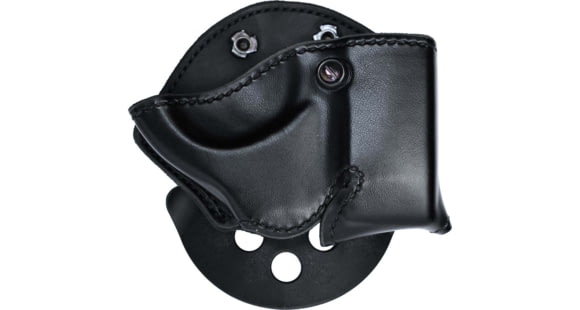 Image of DeSantis Double Play Cuff and Mag Leather Case, Glock 19/23, H&amp;K USP 9mm/40cal, P2000, Para P13, P14, Right Hand, Plain, Black, A15SAJJZ0