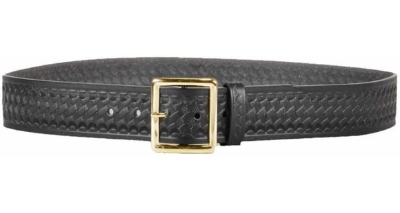 Image of DeSantis 1 3/4in. Econoline Garrison Belt, Brass Buckle, Ambidextrous, Basketweave, Black, 54, E21BL54Z2