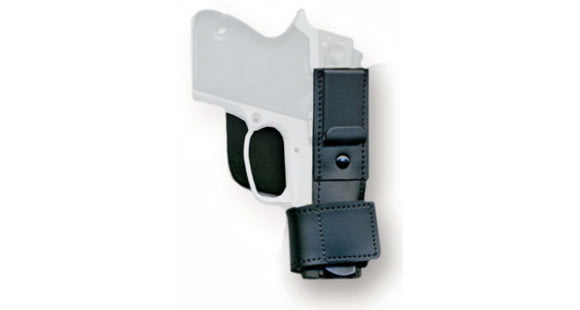Image of DeSantis Invisible Agent Leather IWB Holster w/Clip, Fits Most Semi Autos and Revolvers, Right Hand, Plain, Black, 005BACCC0