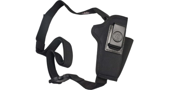 Image of DeSantis Kingston Car Seat Holster, Most Long, Single Action Pistols Similar to Colt Govt. Model 45, Browning P35, Kimbers w/ 4in-5in Barrels, Ambidextrous, Nylon, Black, N92BJLSZ0