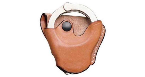 Image of DeSantis Leather Handcuff Case, HINGED CUFFS, Ambidextrous, Plain, Tan, A04TJG2Z0
