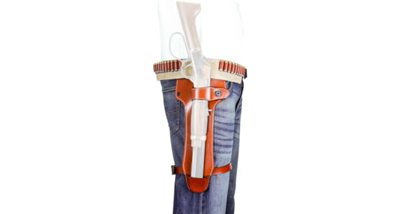 Image of DeSantis Mare's Drop Leg Leather Holsters, Henry, Rossi, Winchester Randall or Chiappa Mares Leg rifles 44/45/357, Ambidextrous, Plain, Tan, 181TJ02Z0