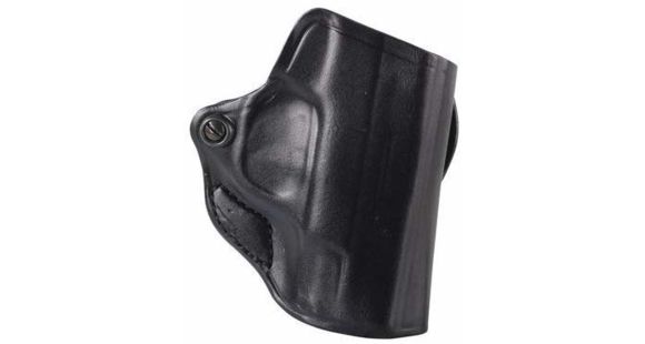 Image of DeSantis Mini Scabbard Leather Belt Holster, Smith &amp; Wesson M&amp;P 9/Smith &amp; Wesson M&amp;P 40/Smith &amp; Wesson M&amp;P M2.0, Right Hand, Plain, Black, 019BAM9Z0