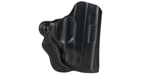 Image of DeSantis Mini Scabbard Leather Belt Holster, Smith &amp; Wesson M&amp;P 9 Shield M2.0/Smith &amp; Wesson M&amp;P 40 Shield M2.0/Smith &amp; Wesson M&amp;P Shield M2.0, Right Hand, Plain, Black, 019BA9IZ0