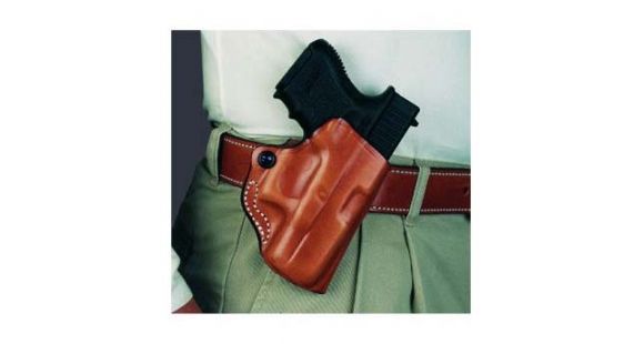 Image of DeSantis Mini Scabbard Holster - Left, Tan - S&amp;w M&amp;p Shield 9/40 W/ Lasermax Laser Sight 019TBG9Z0