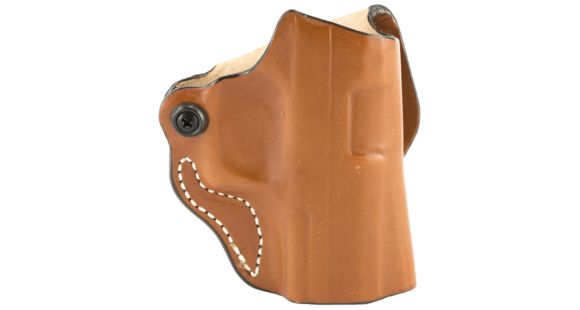 Image of DeSantis Mini Scabbard Leather Belt Holsters - Walther, Walther P22, Ruger SR22, Left Hand, Plain, Tan, 019TBI3Z0