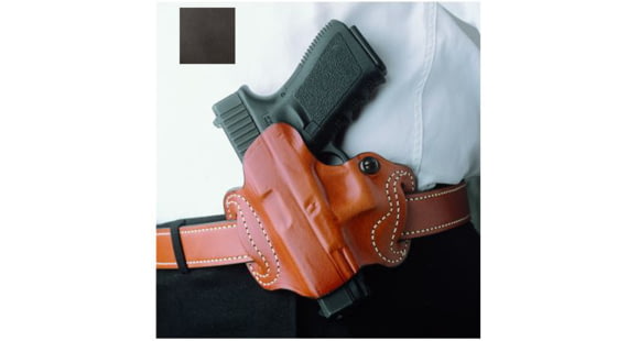 Image of DeSantis Mini Slide Holster, Kahr Arms CM40/CM9/CW40/CW9/K40/K9/MK40/MK9/P40/P9/PM40/PM9/T40/T9/TP40/TP9/Kel-Tec P-11, Left, Plain, Black, 086BBK9Z0