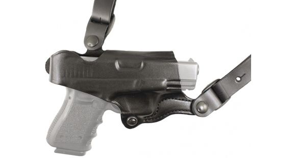 Image of DeSantis New York Undercover - Shoulder Leather Holster Only, Glock 20, 21, 21SF, 29, 30, 37, 38, 39, Left Hand, Plain, Black, 11HBBE8Z0