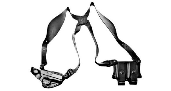 Image of DeSantis New York Undercover - Shoulder Leather Holster Only, 1911 Models 3-5 inch, Left Hand, Plain, Black, 11HBB21Z0