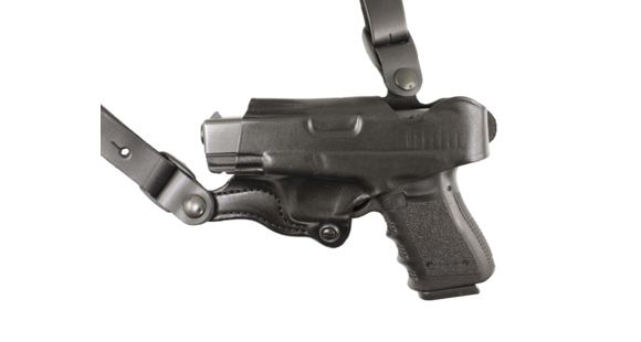 Image of DeSantis New York Undercover - Shoulder Leather Holster Only, Glock 17, 19, 22, 23, 26, 27, 36, 19X, 45, Left Hand, Plain, Black, 11HBBB2Z0