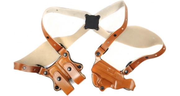 Image of DeSantis New York Undercover Shoulder Holster - Left, Tan w/ Double Mag Pouch 11DTBE8J0 - For Glock 37, 38, 39