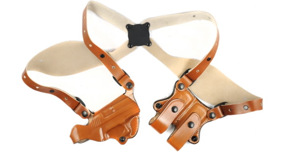 Image of DeSantis New York Undercover Shoulder Holster - Right, Tan w/ Double Mag Pouch 11DTAE8J0 - For Glock 37, 38, 39